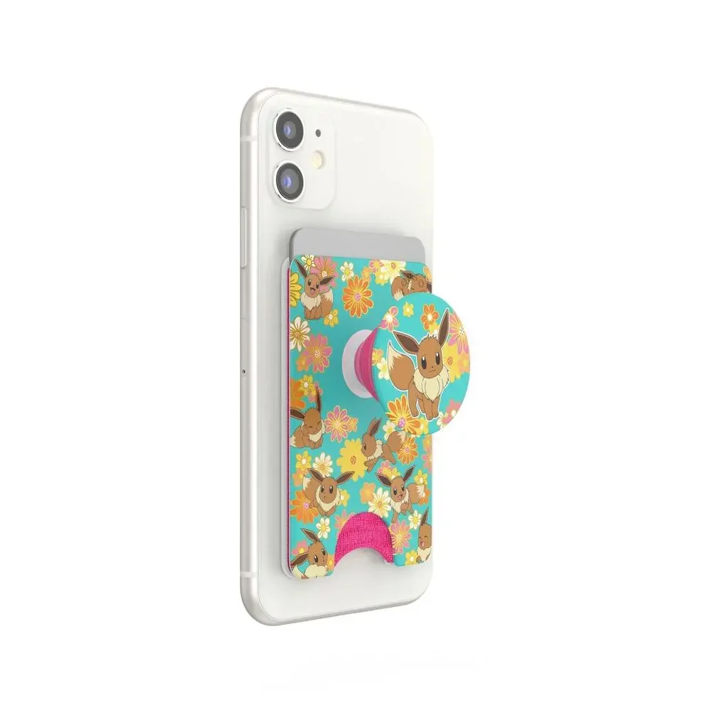 PopSockets PopWallet+ Pokemon Cell Phone Grip - Foil Flower Power Eevee